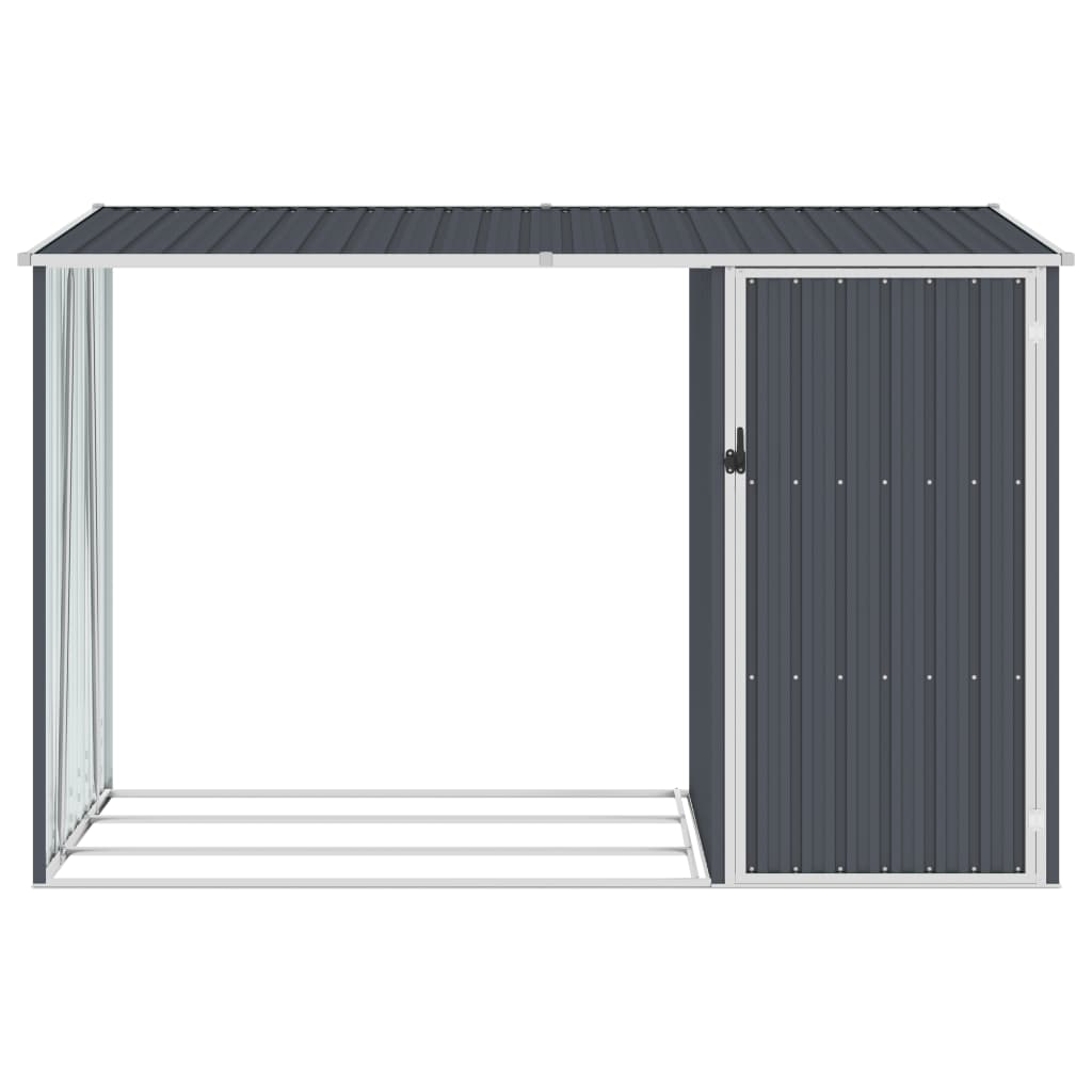 Garten Brennholzlager 245X98X159 Cm Verzinkter Stahl