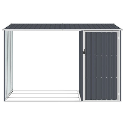 Garten Brennholzlager 245X98X159 Cm Verzinkter Stahl