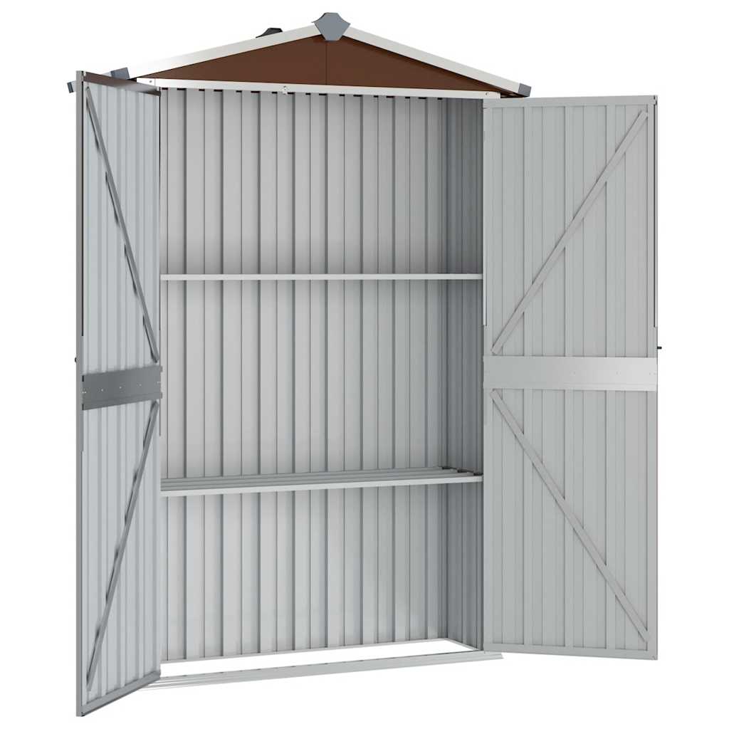 Geräteschuppen 116X45X175 Cm Verzinkter Stahl