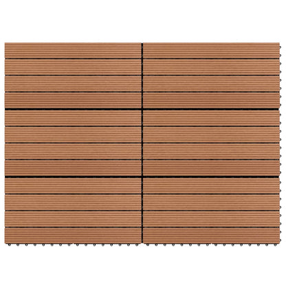 Wpc-Fliesen 60×30 Cm 6 Stk. 1M² Braun