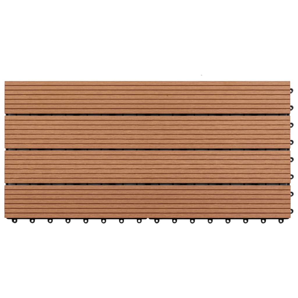 Wpc-Fliesen 60×30 Cm 6 Stk. 1M² Braun