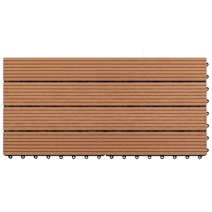 Wpc-Fliesen 60×30 Cm 6 Stk. 1M² Braun