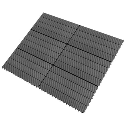 Wpc-Fliesen 60×30 Cm 6 Stk. 1M² Grau