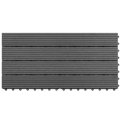 Wpc-Fliesen 60×30 Cm 6 Stk. 1M² Grau