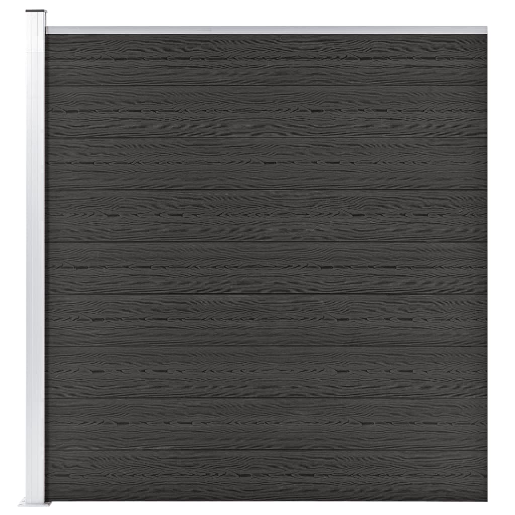 Wpc Zaun-Set 1 Quadrat + 1 Schräge 273X186 Cm Grau