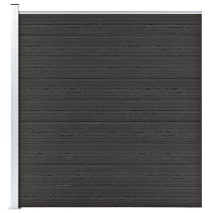 Wpc Zaun-Set 1 Quadrat + 1 Schräge 273X186 Cm Grau