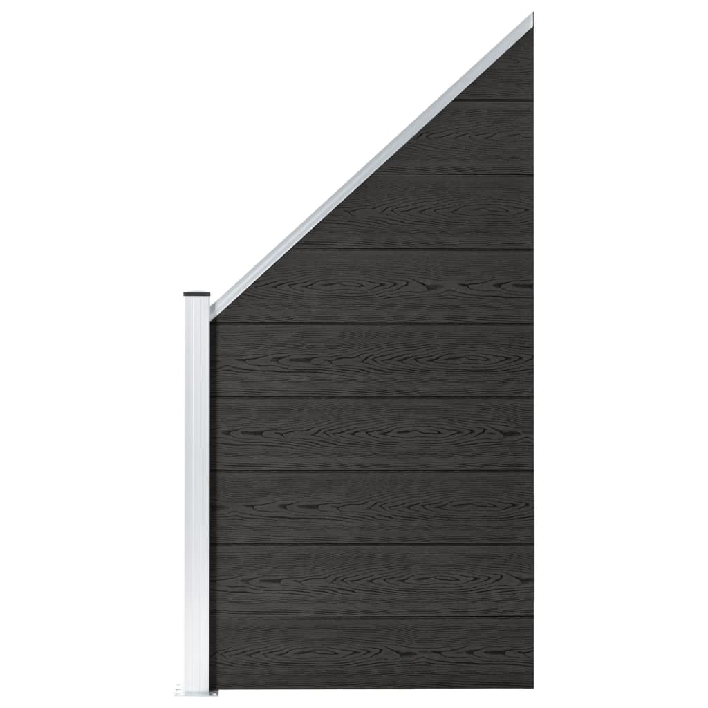 Wpc Zaun-Set 1 Quadrat + 1 Schräge 273X186 Cm Grau