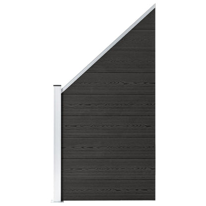 Wpc Zaun-Set 1 Quadrat + 1 Schräge 273X186 Cm Grau