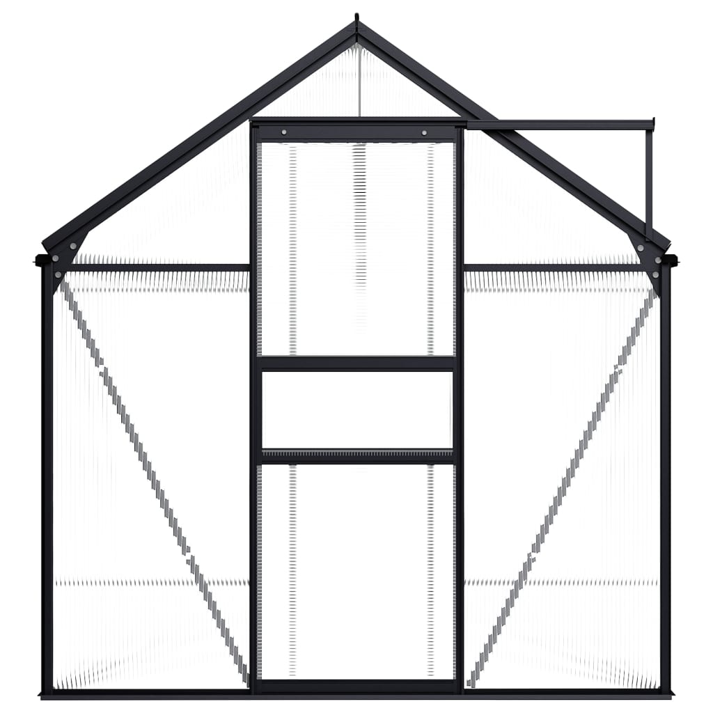 Gewächshaus Anthrazit Aluminium 7,03 M²