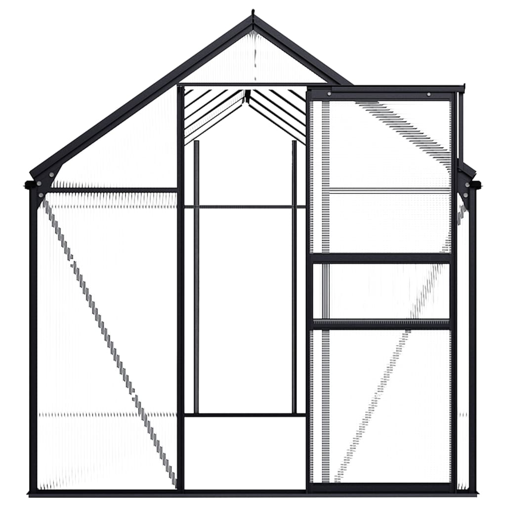 Gewächshaus Anthrazit Aluminium 7,03 M²