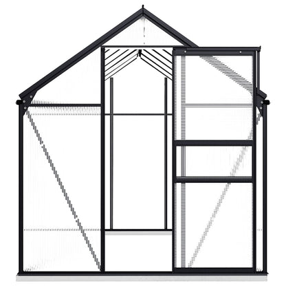 Gewächshaus Mit Fundament Anthrazit Aluminium 7,03 M²