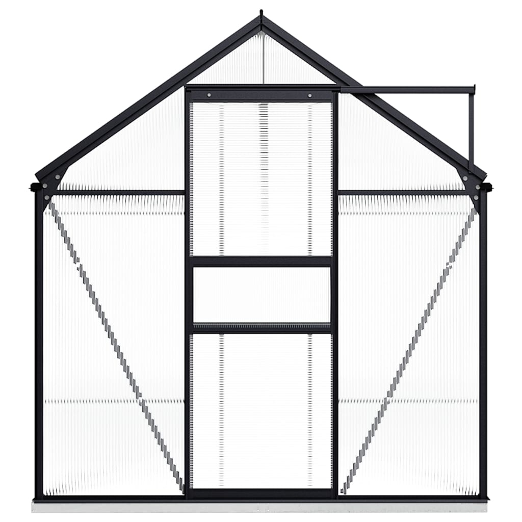 Gewächshaus Mit Fundament Anthrazit Aluminium 8,17 M²