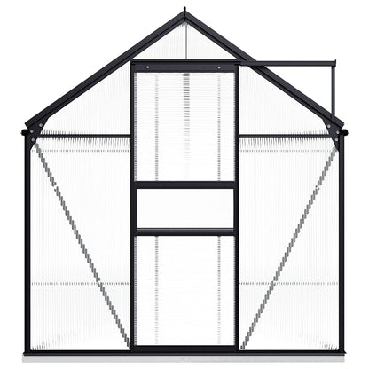 Gewächshaus Mit Fundament Anthrazit Aluminium 8,17 M²