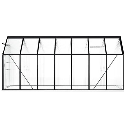 Gewächshaus Mit Fundament Anthrazit Aluminium 8,17 M²