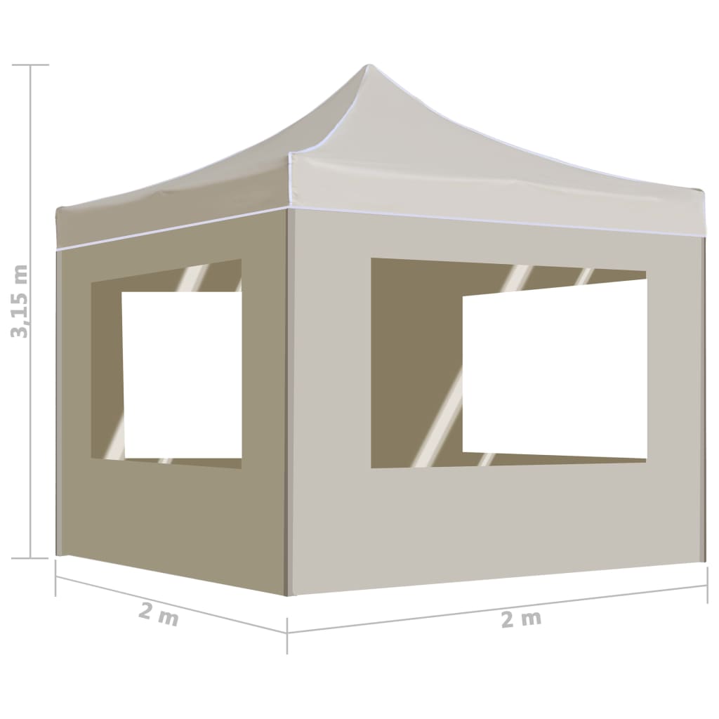 Profi-Partyzelt Faltbar Mit Wänden Aluminium 2×2M