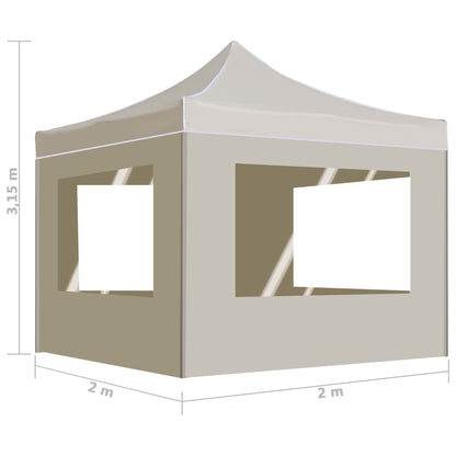 Profi-Partyzelt Faltbar Mit Wänden Aluminium 2×2M