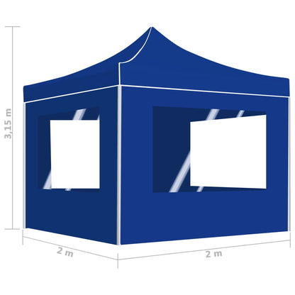 Profi-Partyzelt Faltbar Mit Wänden Aluminium 2×2M