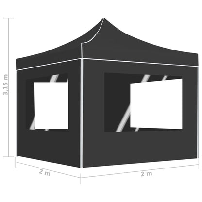 Profi-Partyzelt Faltbar Mit Wänden Aluminium 2×2M