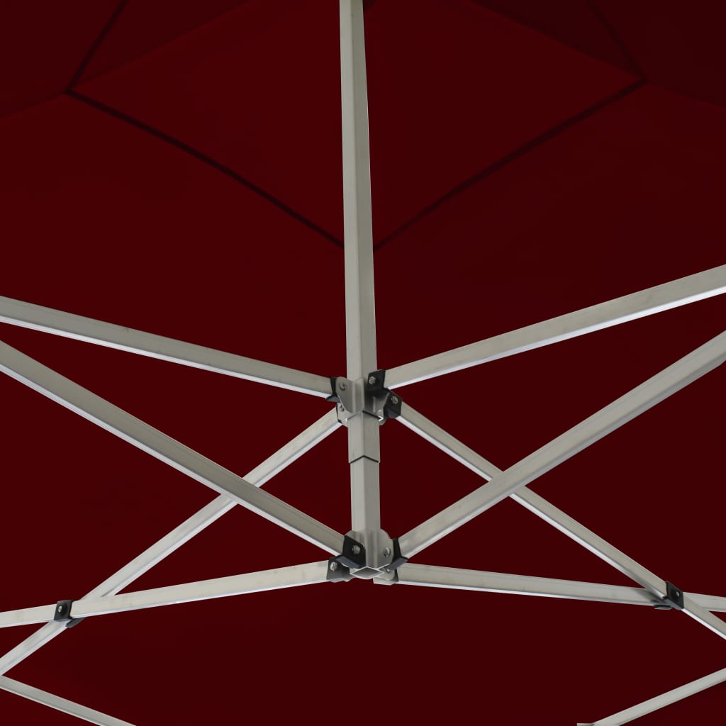 Profi-Partyzelt Faltbar Mit Wänden Aluminium 2×2M Bordeauxrot