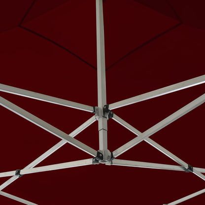 Profi-Partyzelt Faltbar Mit Wänden Aluminium 2×2M Bordeauxrot