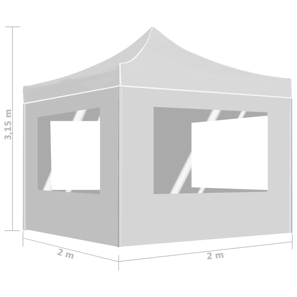 Profi-Partyzelt Faltbar Mit Wänden Aluminium 2×2M