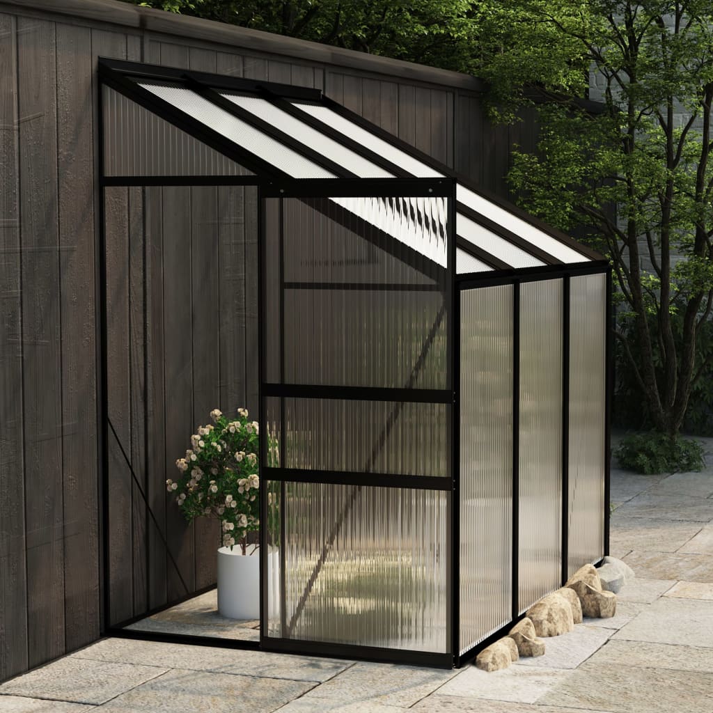 Gewächshaus Anthrazit Aluminium 3,8 M³