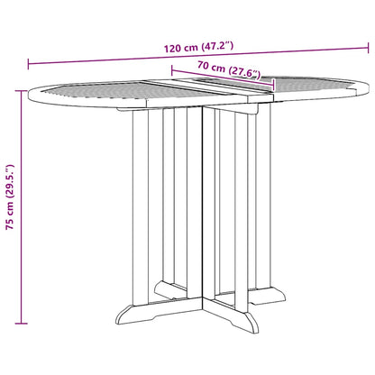 Gartentisch Butterfly Klappbar Teak Massivholz