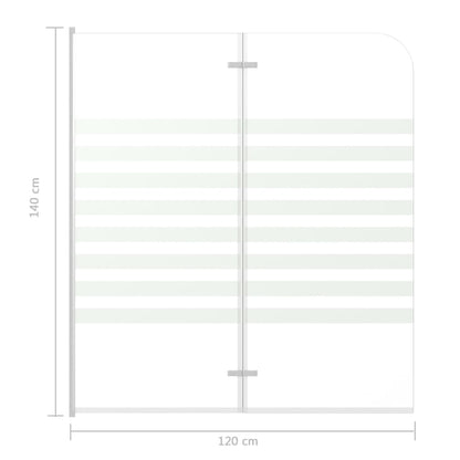 Duschabtrennung 120X140 Cm Hartglas Streifen