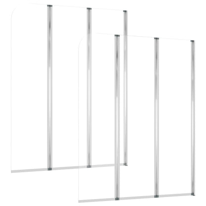Duschabtrennungen 2 Stk. Hartglas Transparent