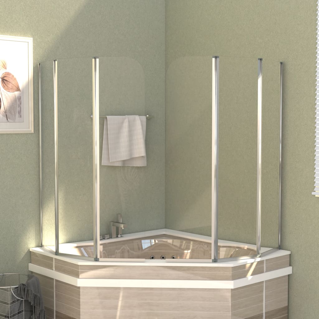 Duschabtrennungen 2 Stk. Hartglas Transparent