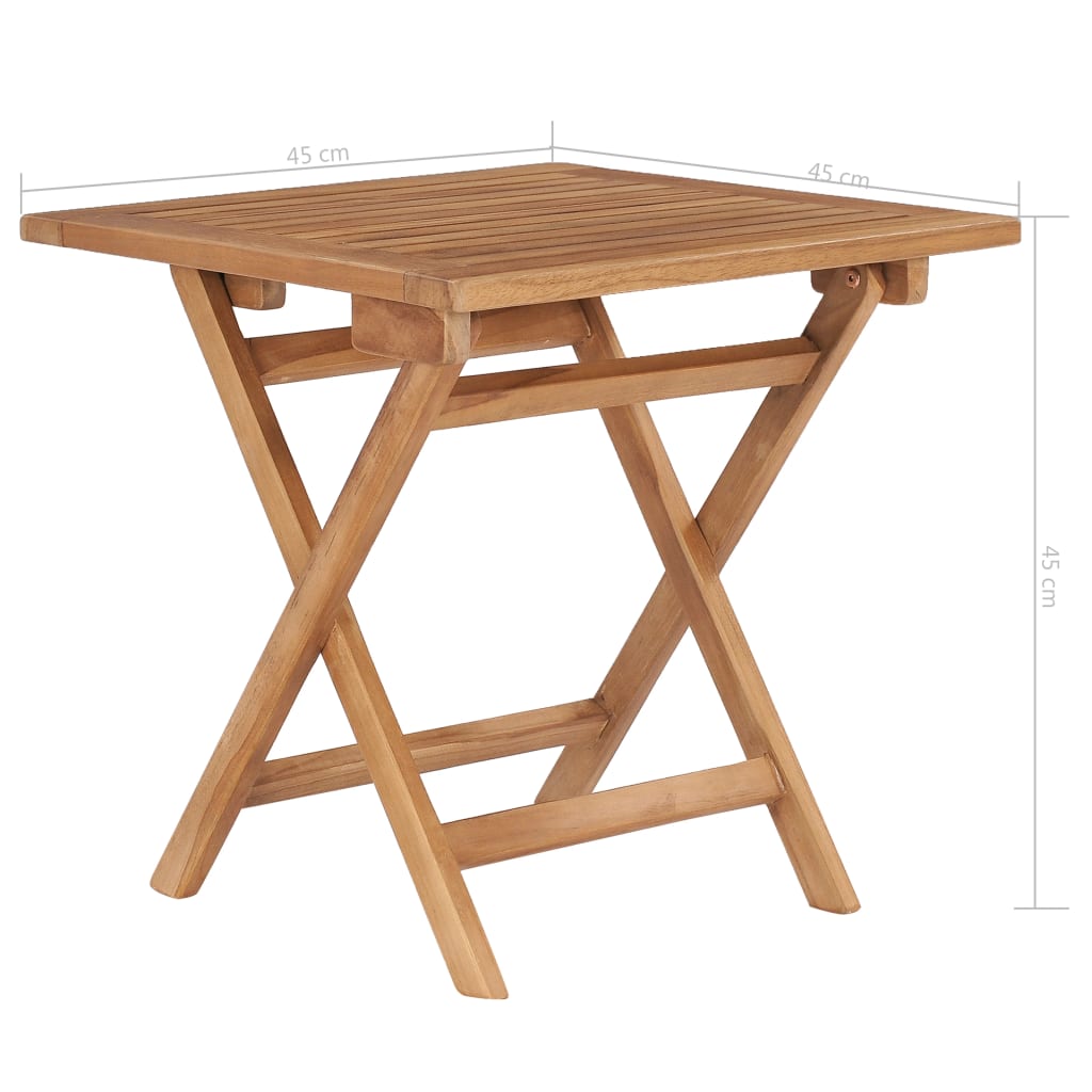 Gartentisch Klappbar 45X45X45 Cm Massivholz Teak
