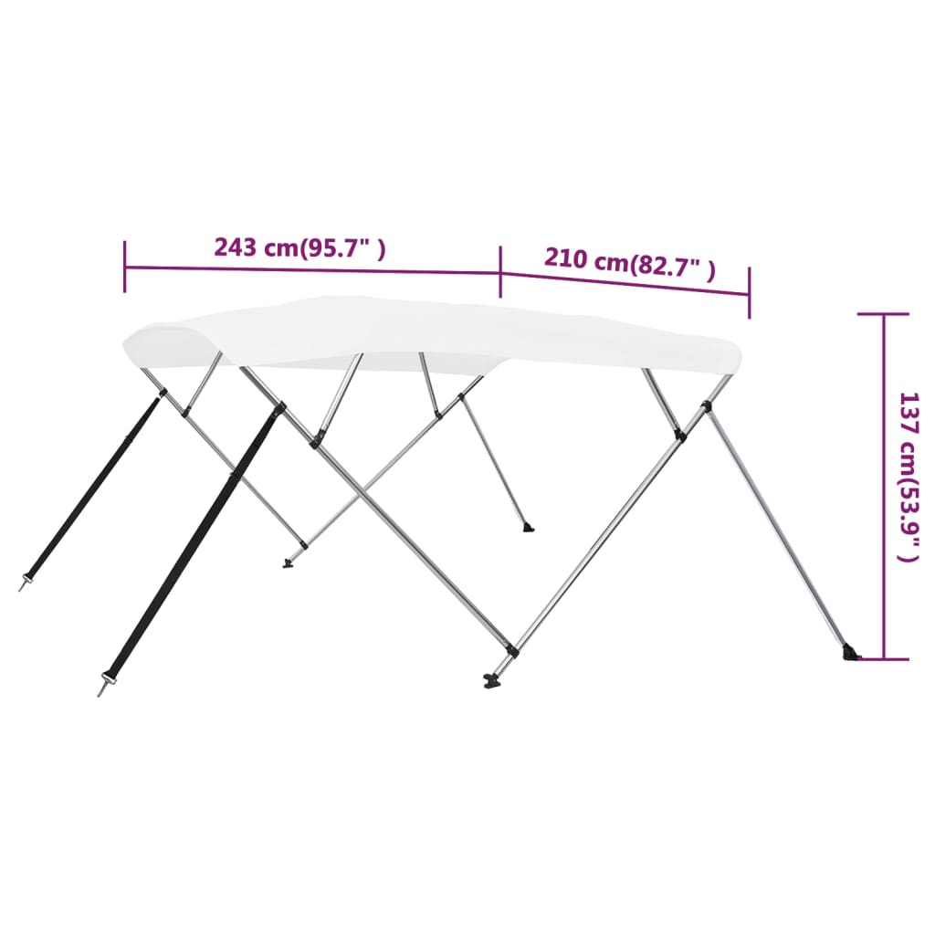 4-Bow Bimini Top 243X210X137 Cm