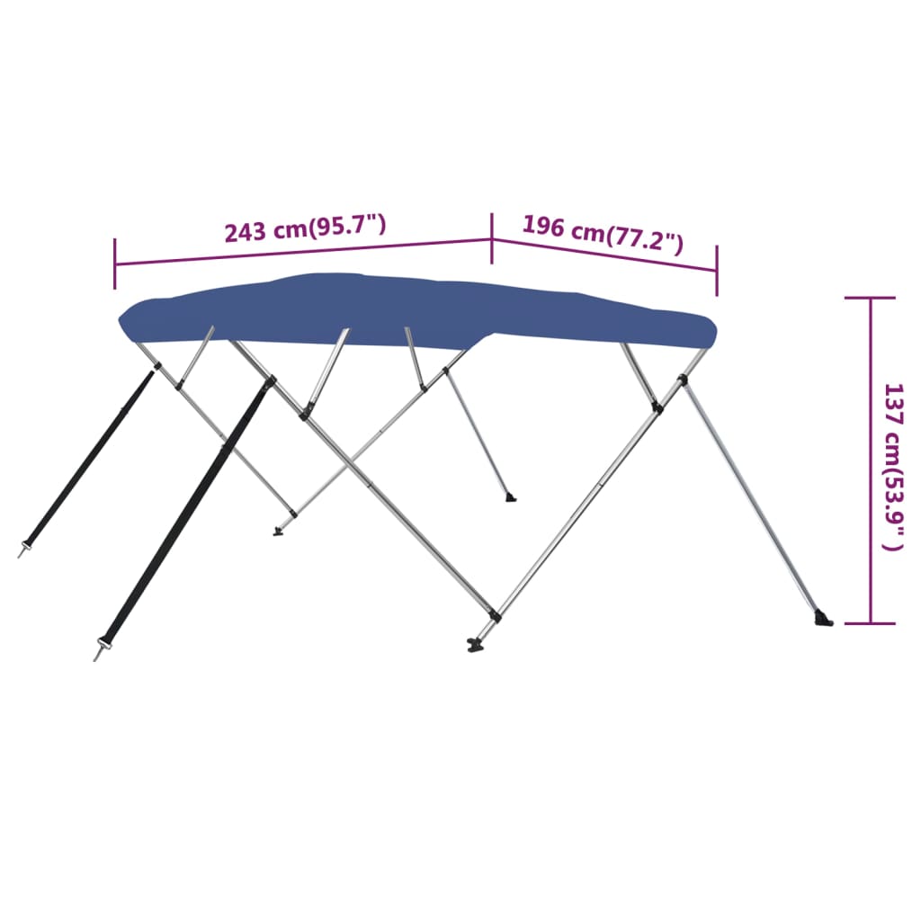 4-Bow Bimini Top 243X196X137 Cm