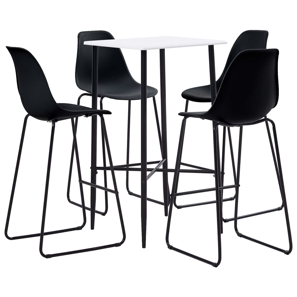 5-Tlg. Bar-Set Kunststoff Schwarz