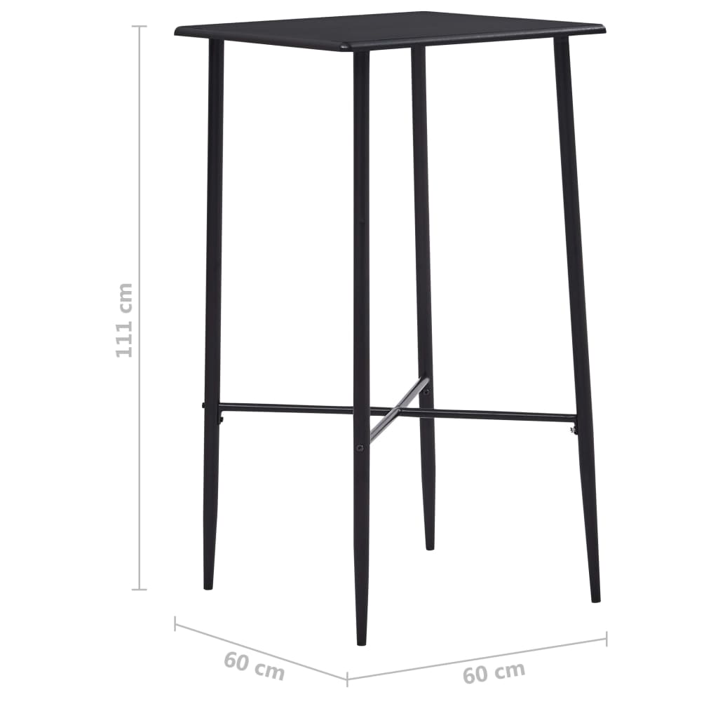 5-Tlg. Bar-Set Kunststoff Schwarz