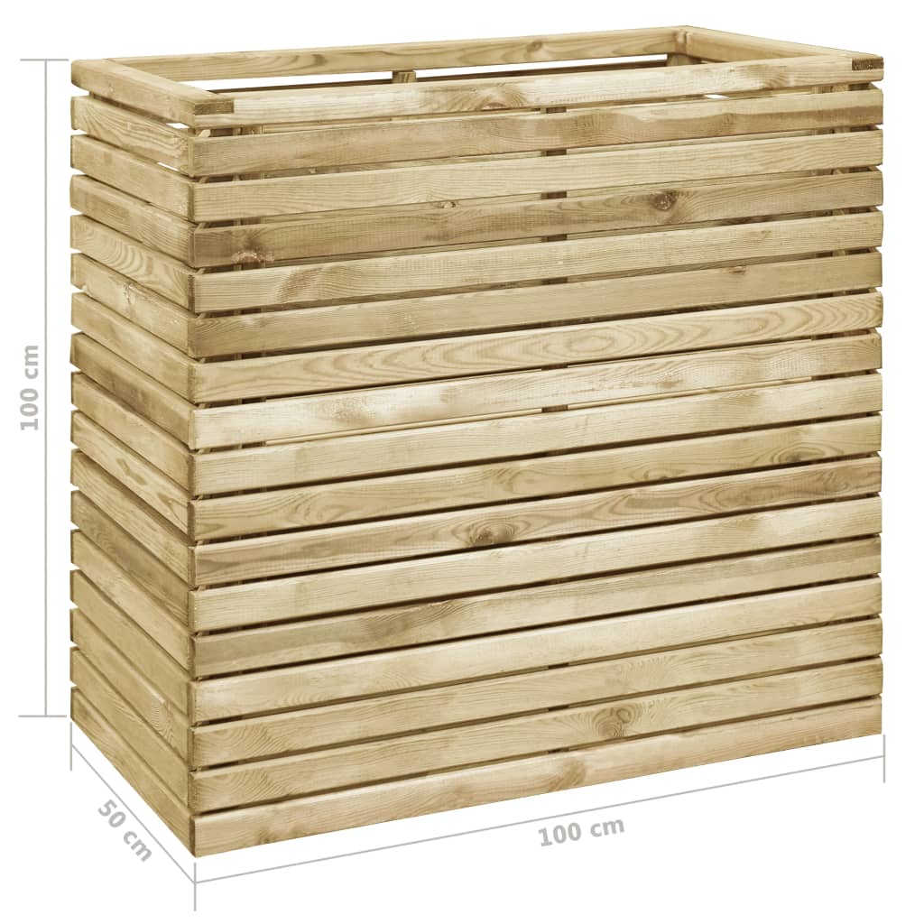 Hochbeet 100×50×100 Cm Imprägniertes Kiefernholz