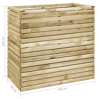 Hochbeet 100×50×100 Cm Imprägniertes Kiefernholz