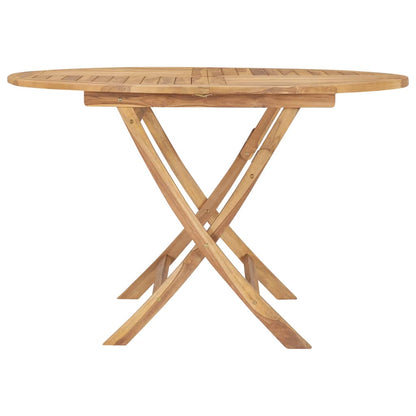 Gartentisch Klappbar Ø 120 Cm Massivholz Teak