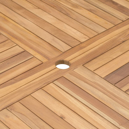 Gartentisch Klappbar Ø 120 Cm Massivholz Teak