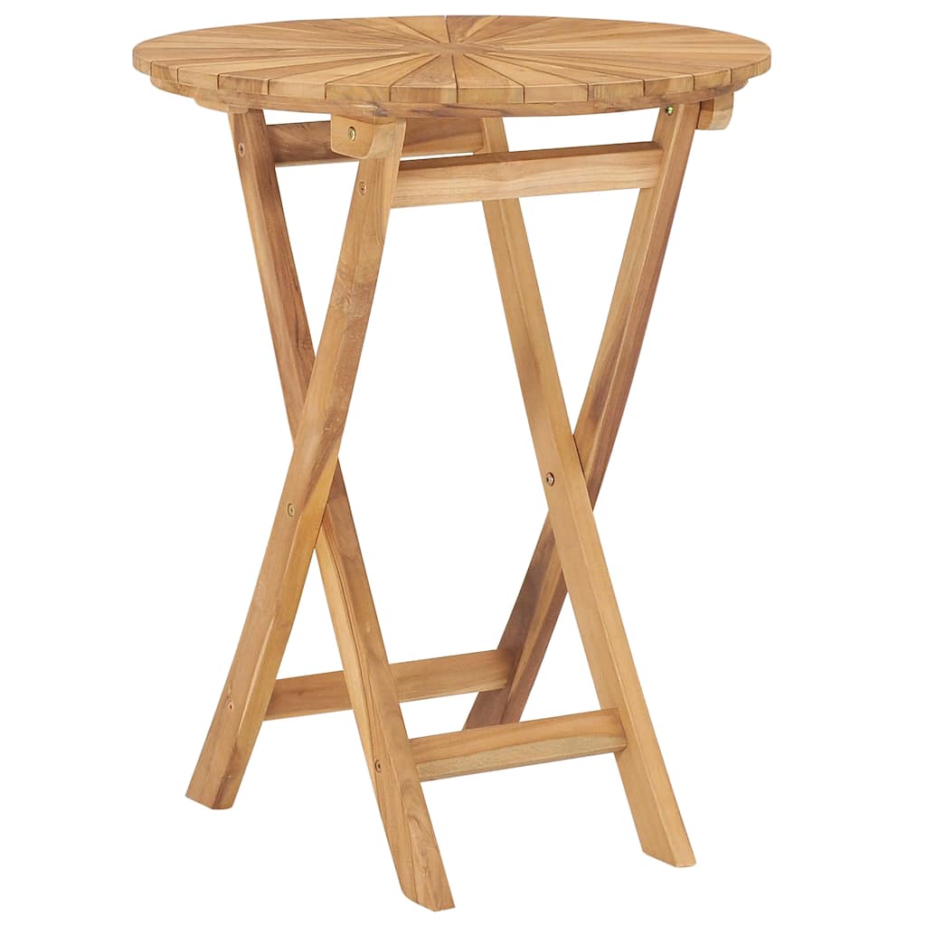 Klappbarer Gartentisch Natur Teak-Massivholz
