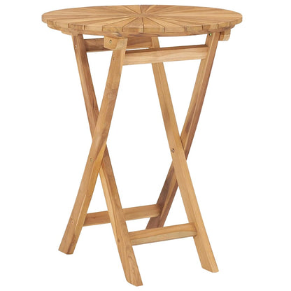 Klappbarer Gartentisch Natur Teak-Massivholz