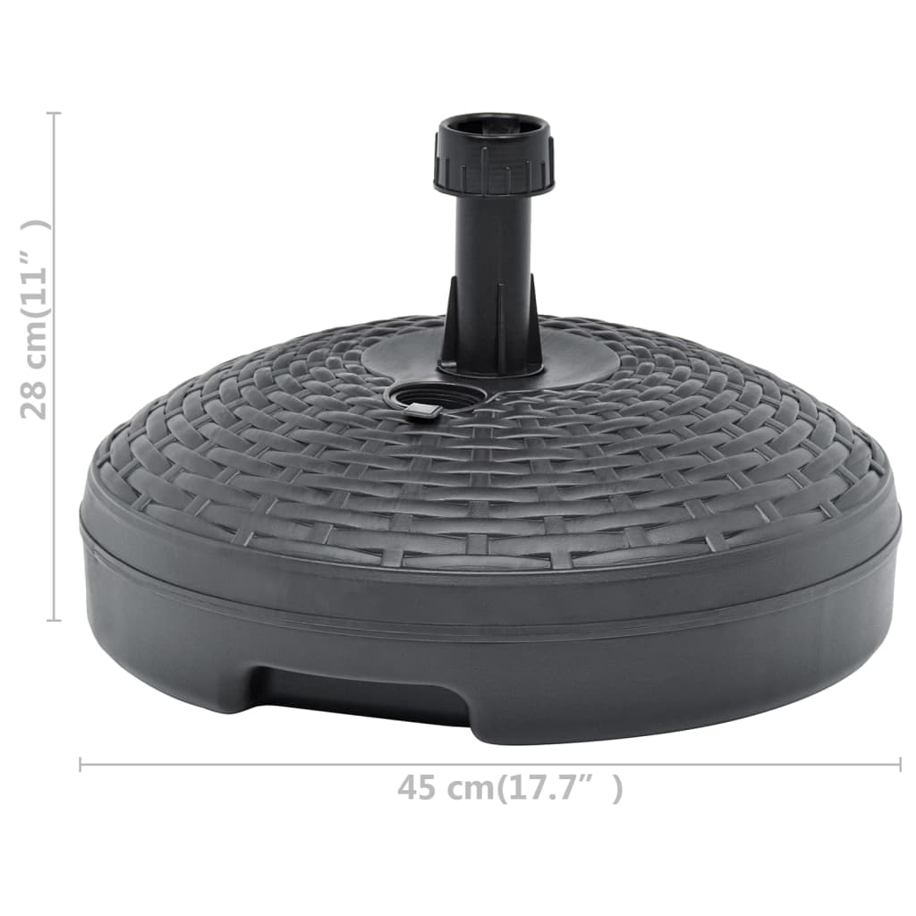 Sonnenschirmständer Sand/Wasser 20L Kunststoff Rattan