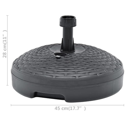 Sonnenschirmständer Sand/Wasser 20L Kunststoff Rattan