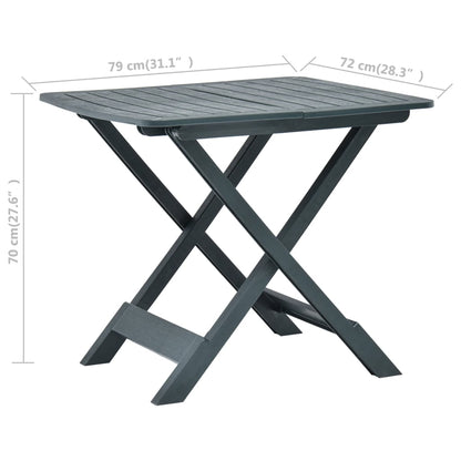 Gartentisch Klappbar 79X72X70 Cm Kunststoff