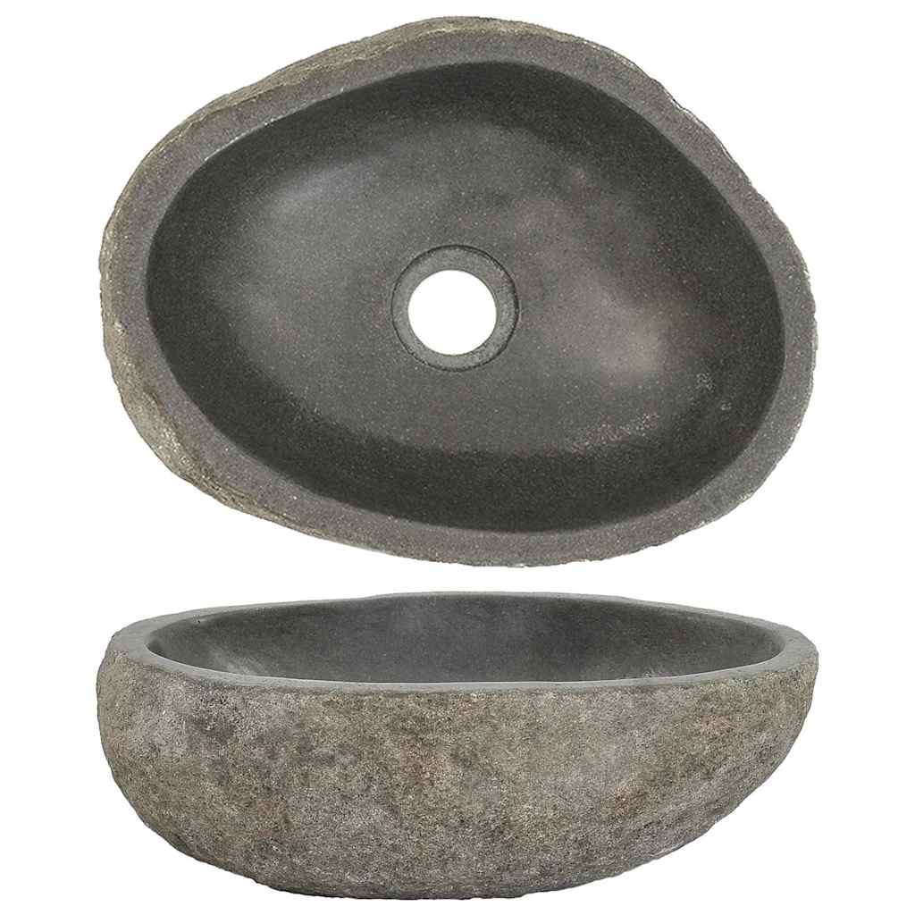 Waschbecken Flussstein Oval (37-46)X(29-36) Cm
