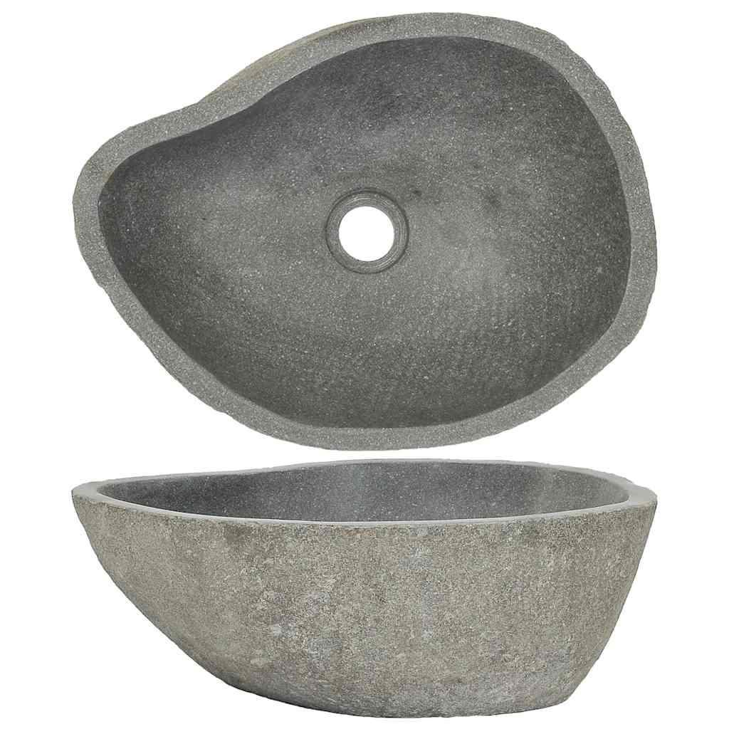 Waschbecken Flussstein Oval (37-46)X(29-36) Cm
