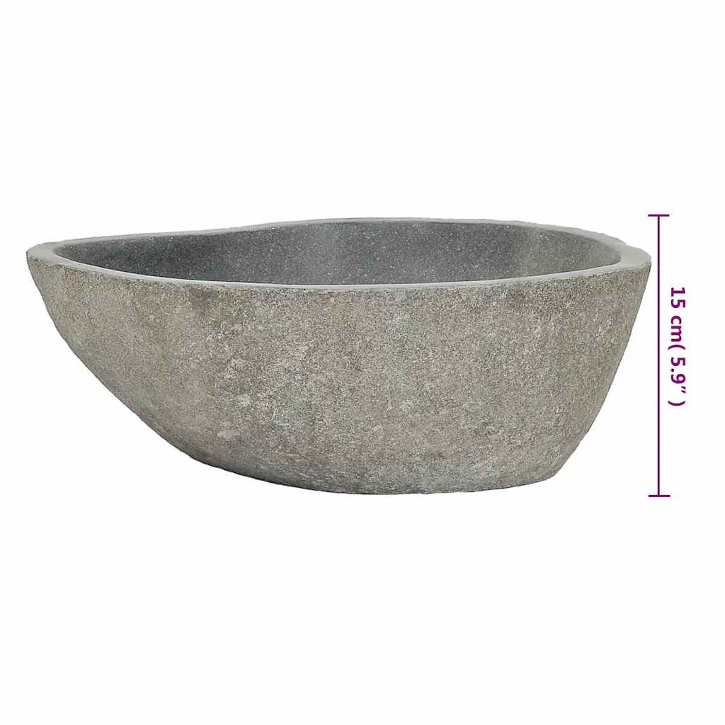 Waschbecken Flussstein Oval (37-46)X(29-36) Cm