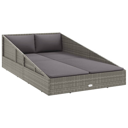 Gartenbett Grau 110X200 Cm Poly Rattan