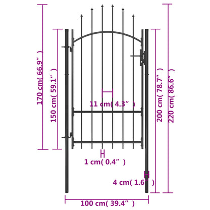 Gartentor Woerden Stahl 1X1,7 M