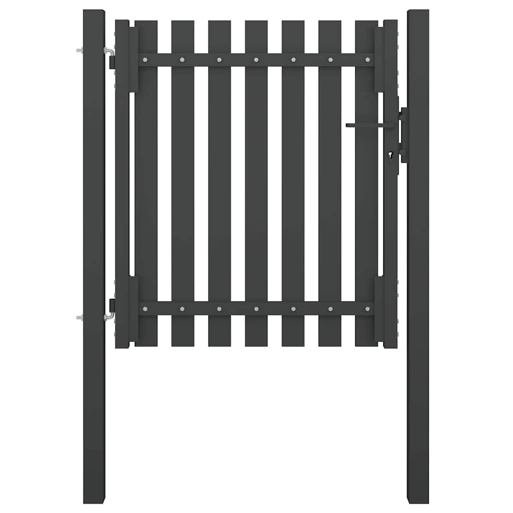 Gartentor Stahl 1X2,25 M Anthrazit